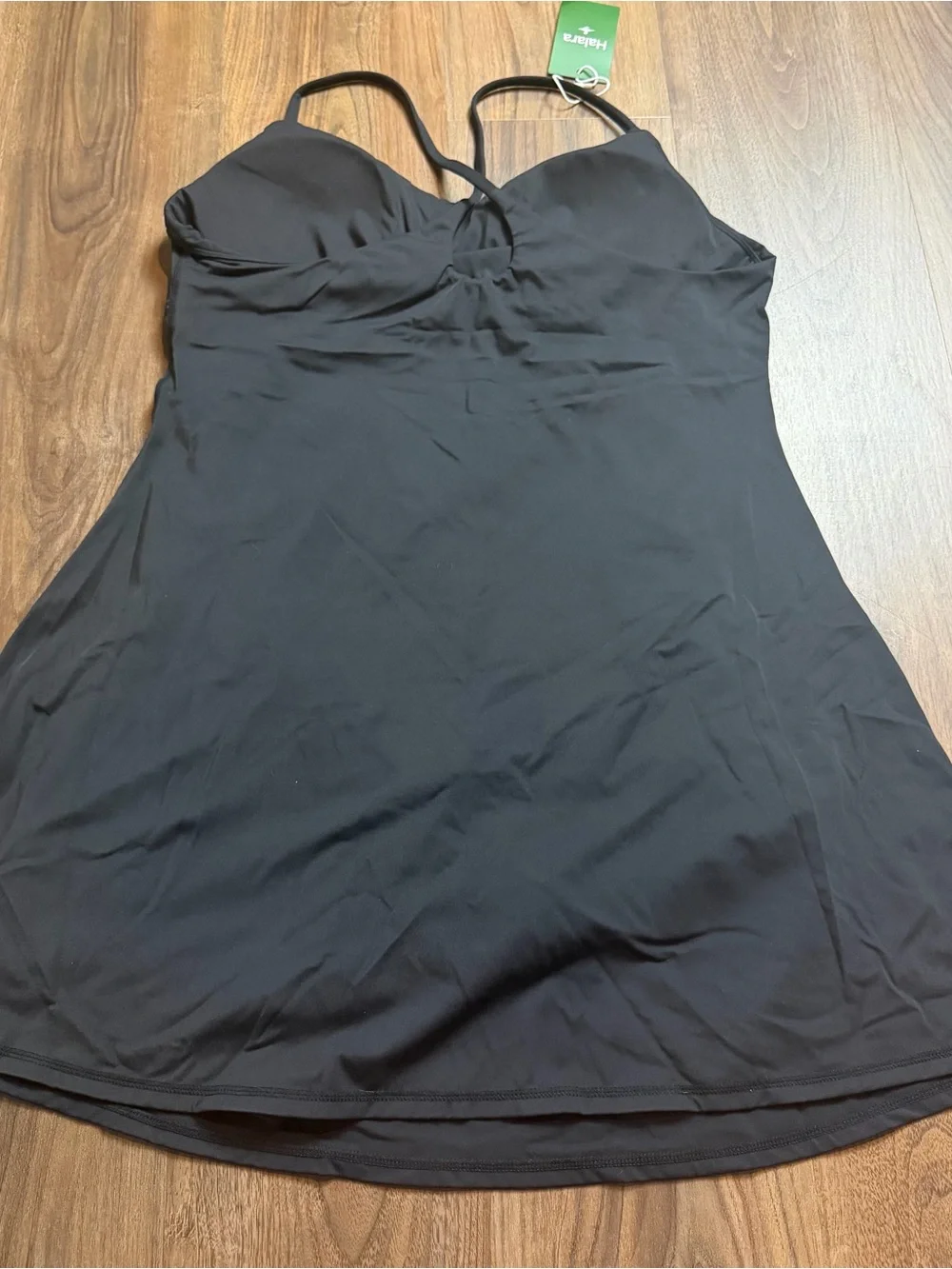 HALARA SoftlyZero™ Plush Backless Active Dress-Easy Peezy black Sz XL - Picture 3 of 7